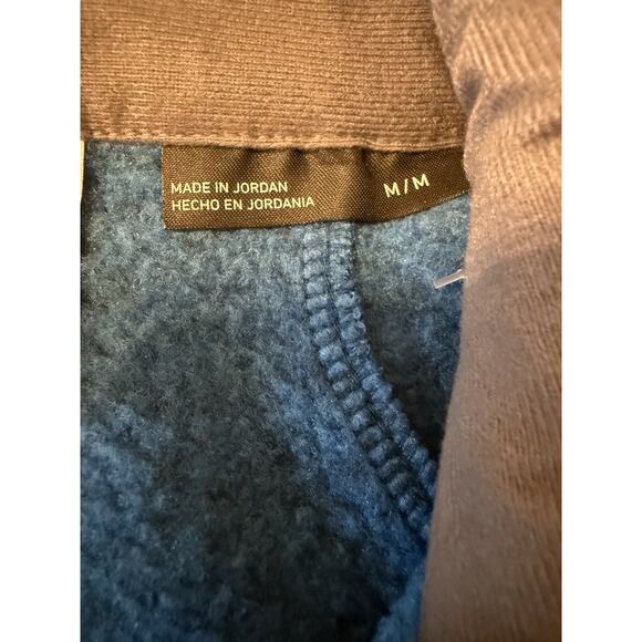 Spyder Jacket Mens Medium Empire Blue Orange Logo Full Zip Mock Neck Pockets - Picture 7 of 7